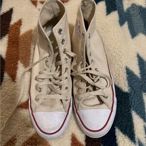 Cream high top chucks
